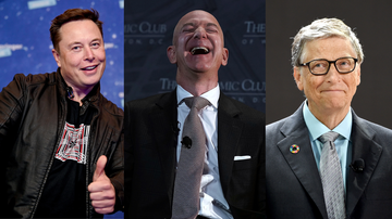 Elon Musk, Jeff Bezos e Bill Gates - Foto: Getty Images/ Britta Pedersen-Pool/Alex Wong/Jamie McCarthy