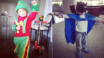 Vittorio, filho de Adriane Galisteu, vestido de Patati Patatá e Batman - Reprodução / Instagram