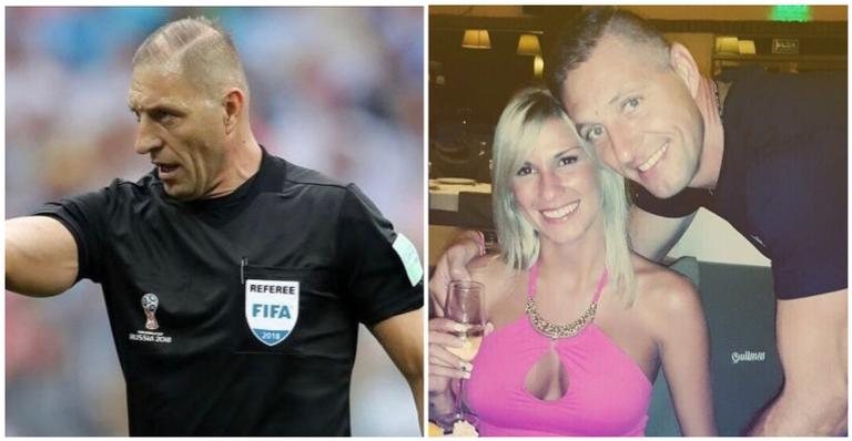 Néstor Pitana, árbitro da final da Copa do Mundo, e Romina Ortega - Reprodução/ Instagram
