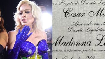 Madonna é homenageada pela Câmara Municipal após show no Rio de Janeiro - Foto: Manu Scarpa/Brazil News/G1